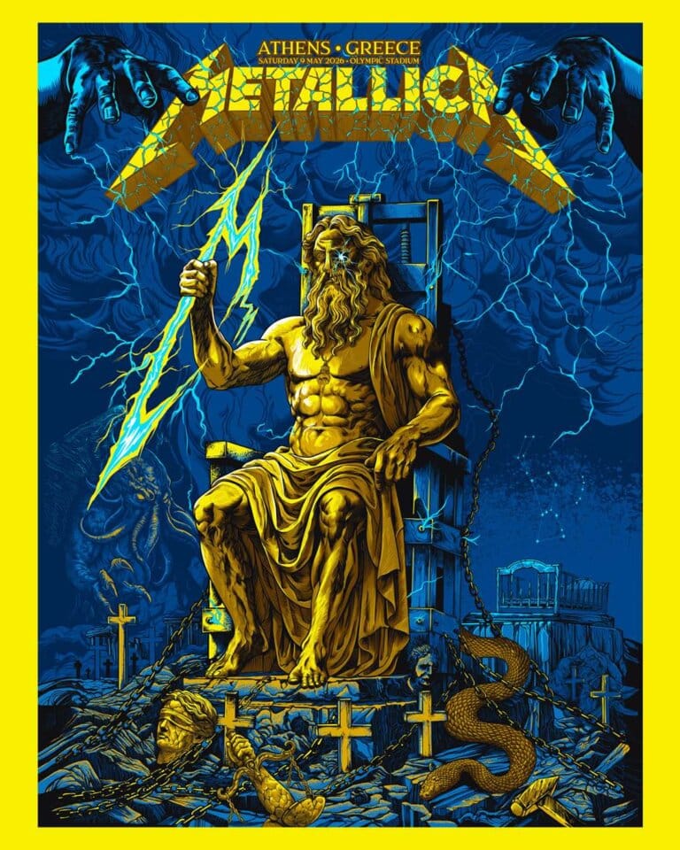 το poster των Metallica για την Αθήνα